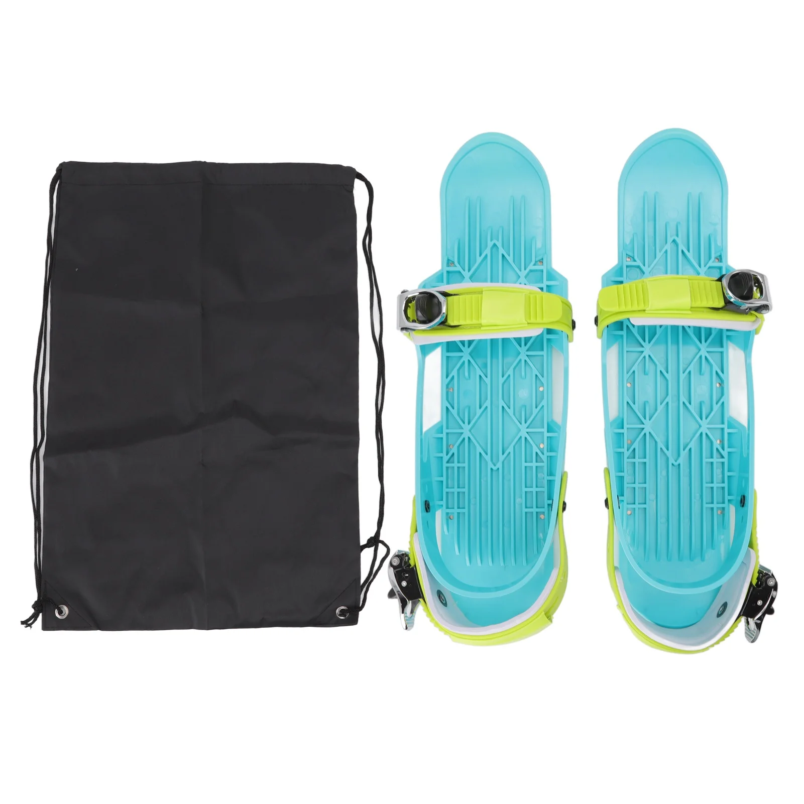 

Short Skiboards Metal Buckle Attach To Skis Boots One Size Portable Mini Ski Shoes Easy Control for Adults for Downhill Slopes