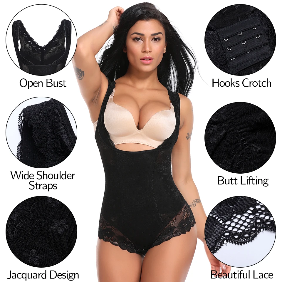 Women\'s Shapewear Waist Trainer Bodysuits Slimming Underwear Seamless Full Body Shaper Firm Control Bodybriefer Postpartum Fajas