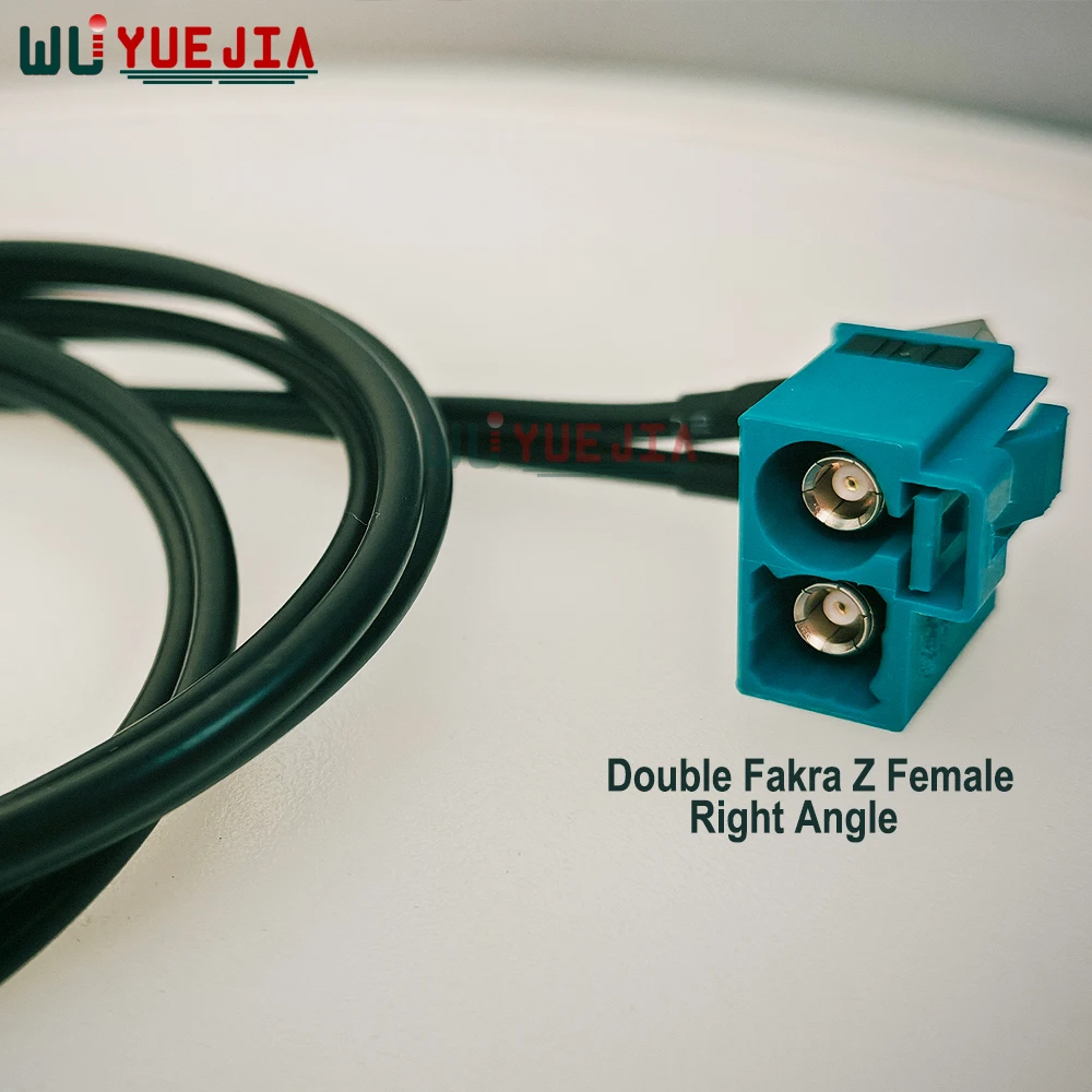 Vecys Cavo Adattatore Doppio Fakra Z Maschio A DIN Maschio – 30cm, RG174, 50 Ohm Per Antenna Radio FM/AM Auto