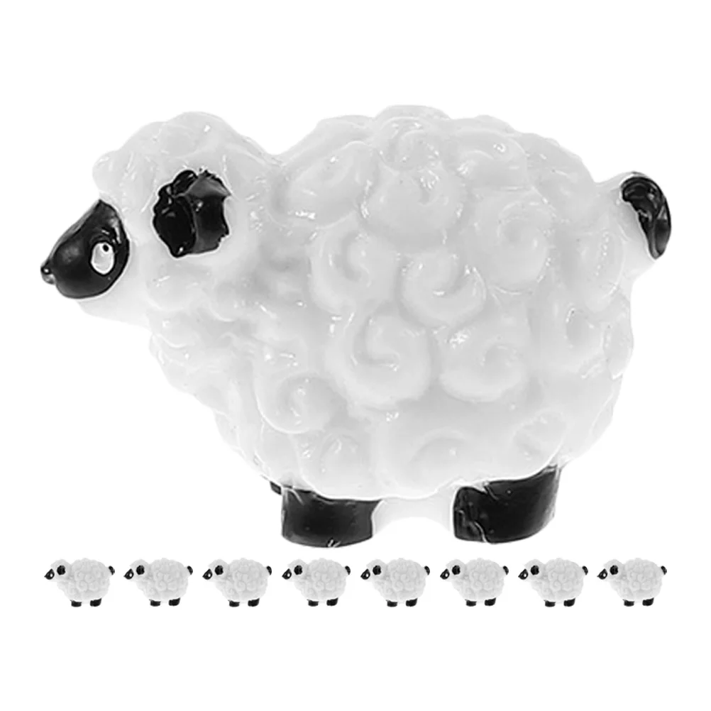 

10 Pcs Mini Moss Decoration Ornaments Home Accessories Figurines Resin DIY Miniature Kit Animal