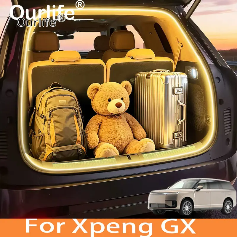 

For Xpeng GX 2026 2027 Trunk Light Modification light Atmosphere lights White warm white Rear Trunk LED Light Bar