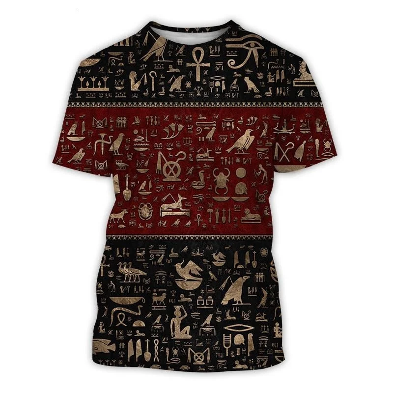 Pharaoh Anubis 3D Print T-shirt Ancient Egyptian God T Shirt Vintage Tee Shirts Streetwear Tops Dropshipping Tops Clothing