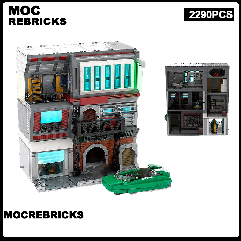 Famous Star Movie Modular House City Street View Assembling MOC Building Blocks Technology Bricks Adult Toys Christmas Gifts