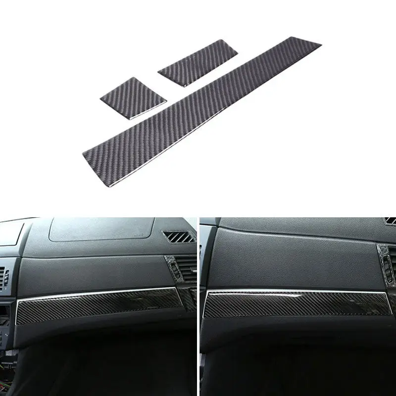 

3 шт. декоративных накладок на панель приборов для BMW X3 E83 2006-2010, мягкий карбон/черный глянец