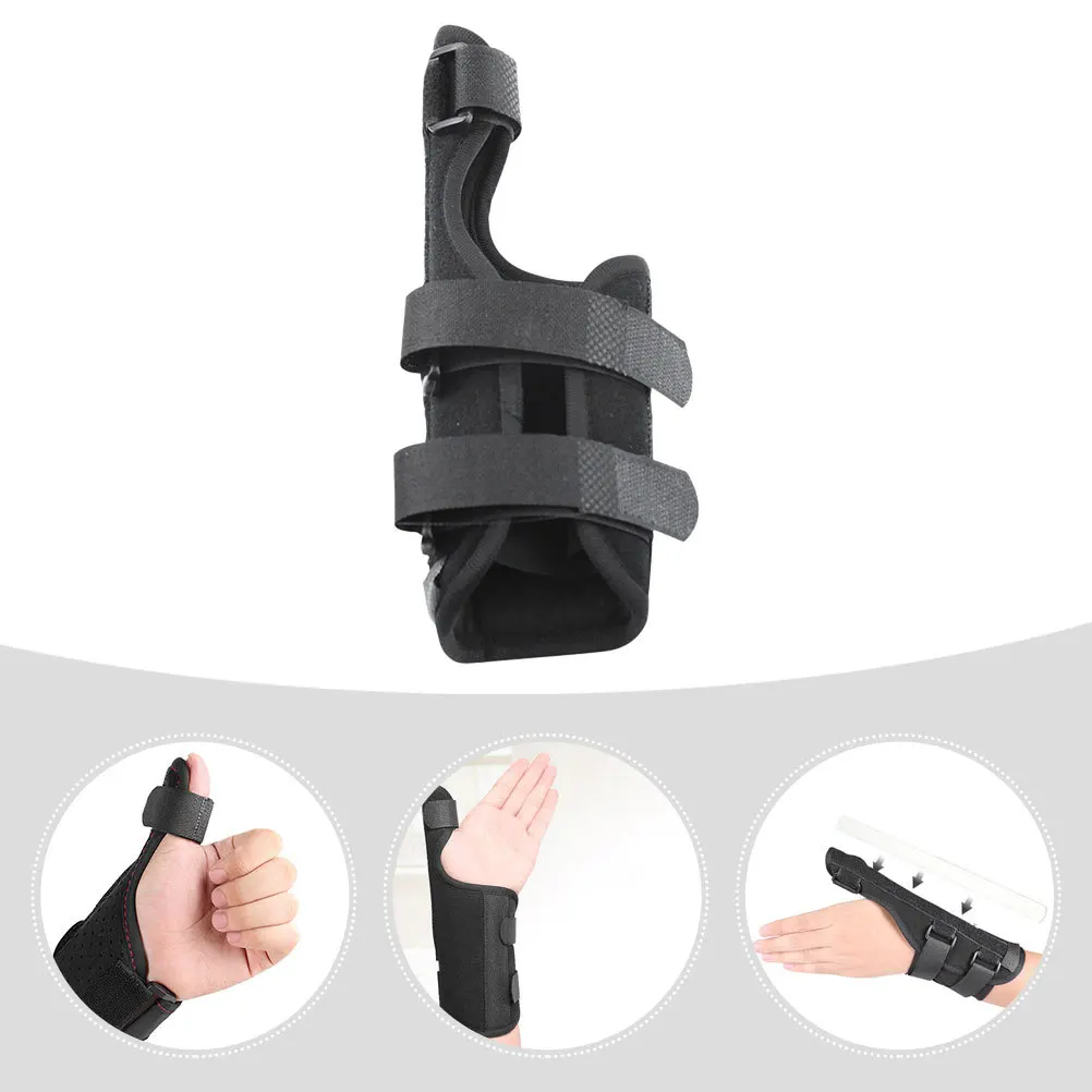 

Wrist Wrap Thumb Splint Left Hand Aluminum Splint Adjustable Removable Support for Outdoor Sports Thumb Brace Trigger Finger