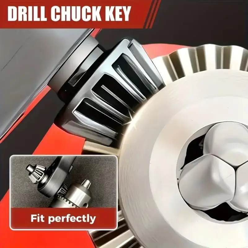 2-In-1 Black 4set Drill Chuck Ratchet Spanner Reusable Chuck Key Replacement Chuck Key Wrench For Electric Drills Power Tools