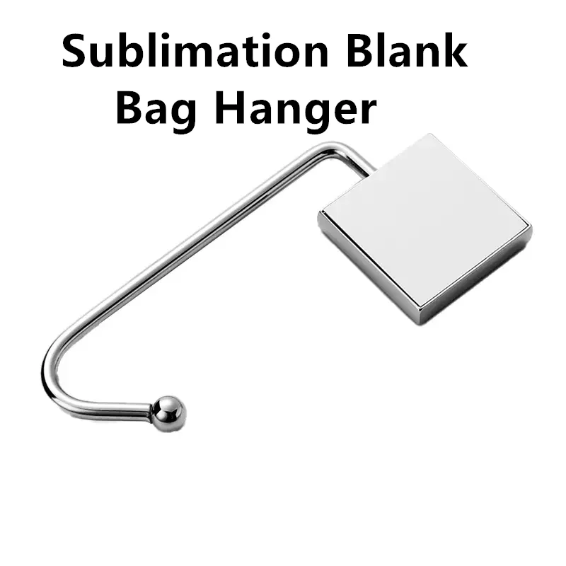 Sublimation Blank Metal Hooks Table Bag Hanger Lady Women Men Handbag Holder Craft Christmas Gifts for Custom Printing Logo