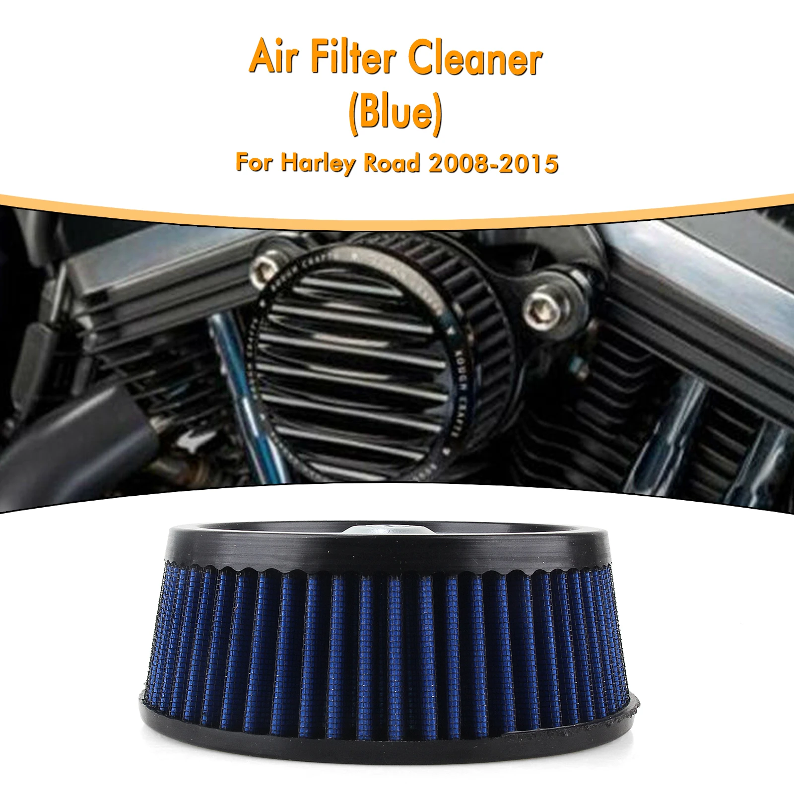 

Motorcycle Air Filter For 2016-2017 Softail /2008-2016 Touring & Trike Models Equipped with High Flow Air Cleaner Kit