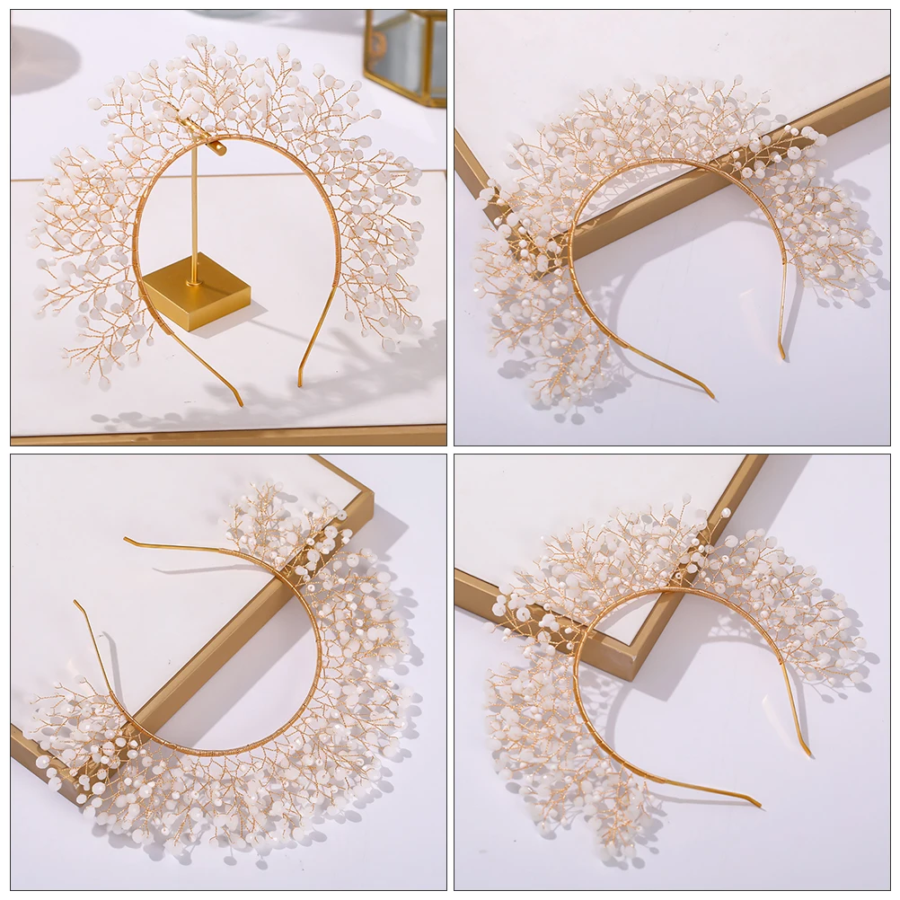 

Headband Bridal Accessories Fancy Hair Bands Headbands Wedding Women Beautiful Hoops Hairband Artificial