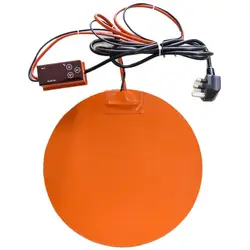 220V/110V Round Silicone Heating Pads Circular Rubber Electric Heater Mat 3M Adhesive Digital Temperature Controller EU/US Plug