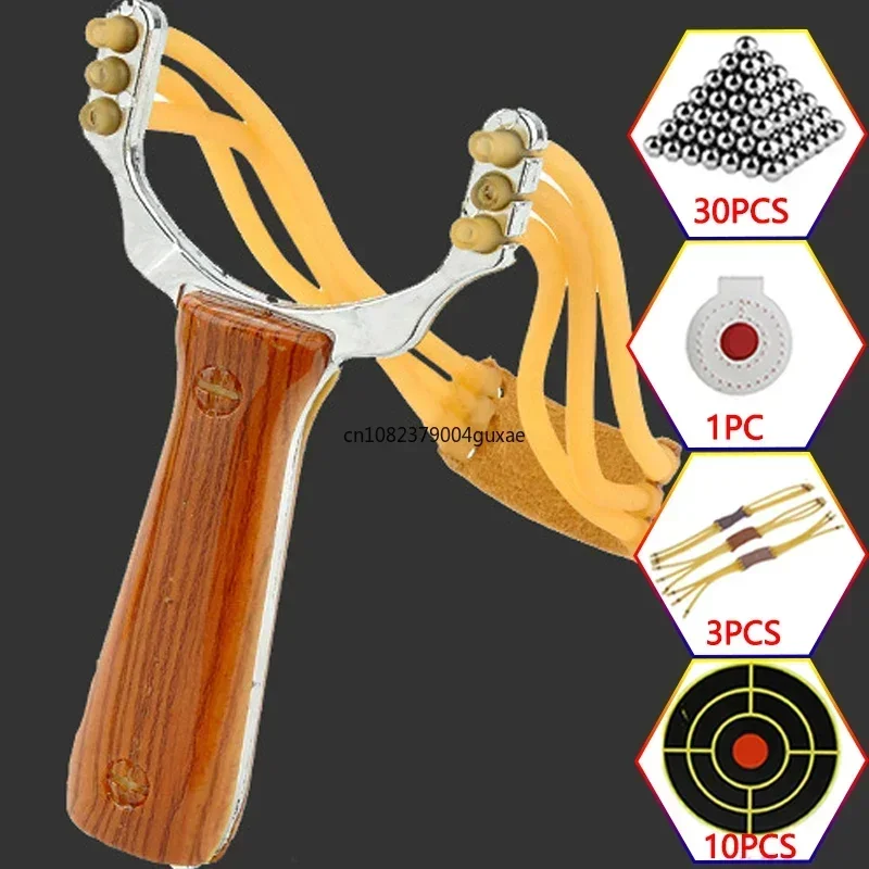 

2 Styles of Card Ball Powerful Metal Slingsshot Outdoor Hunting and Shooting Slingshots with Elastic Band Hunting Acessories