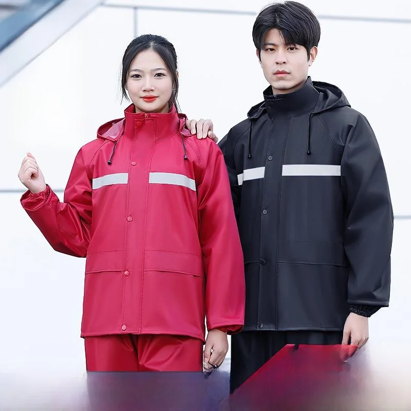 

Светоотражающий мотоциклетный дождевик: длинный водонепроницаемый комплект (куртка и брюки) для мужчин и женщин для активного отдыха