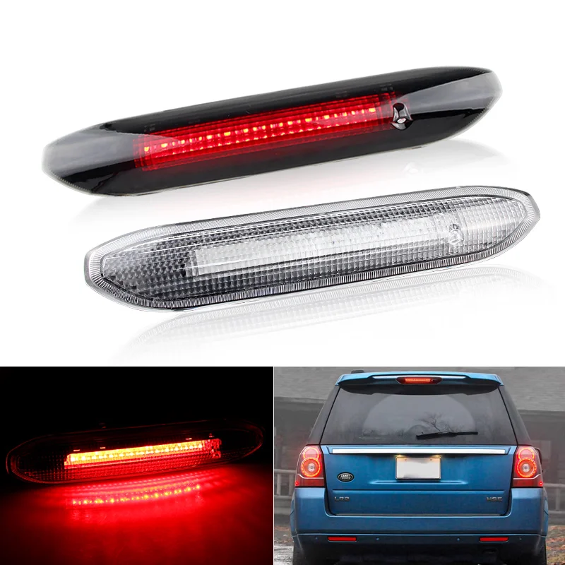 

1PC Car LED Black/Clear Rear Third Brake Stop Light Replacement Lamp LR036355 LR014462 For Land Rover Freelander 2 LR2 2007-2015