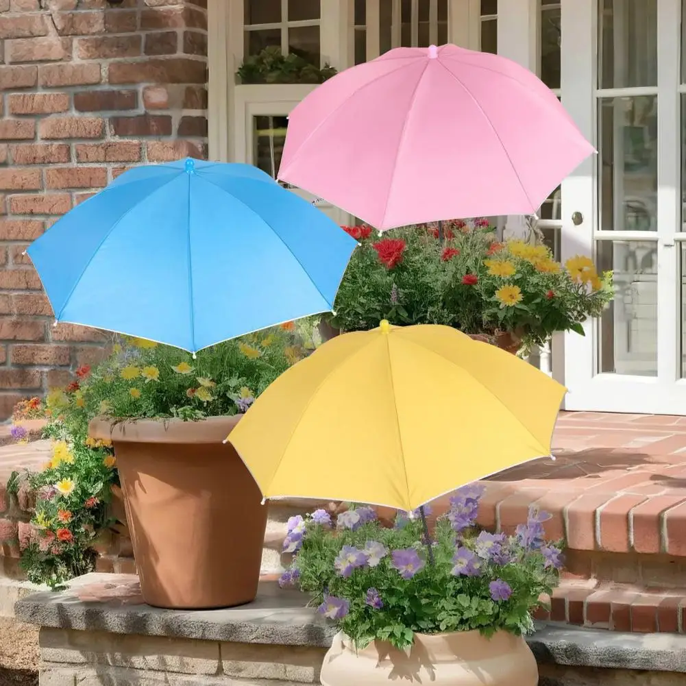 Plant Umbrella for Outdoor Plants Height Adjustable Plant Sun Shade 50cm Diameter Sunlight Blocking Umbrella for Garden Beds Pot