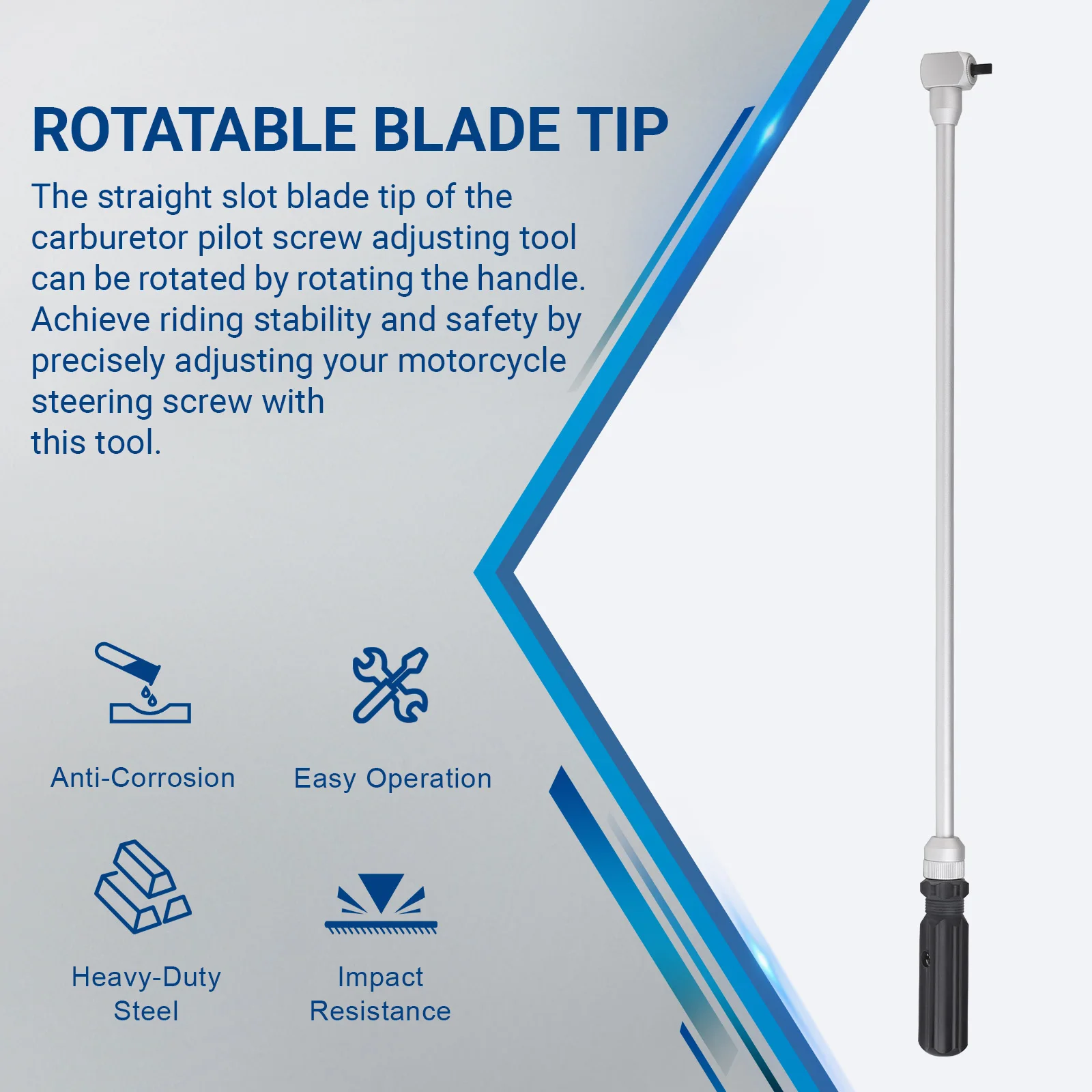 1 قطعة أداة ضبط المسمار الطيار دراجة نارية الملحقات ل ATV UTV الثلج 90 درجة مفك المكربن تعديل أداة #4