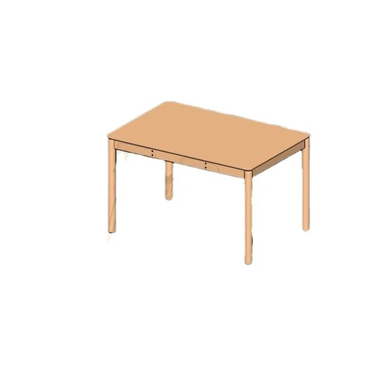

Simple solid wood dining table All solid wood Cherry wood log desk Nordic small apartment with rounded corners Anti-collision