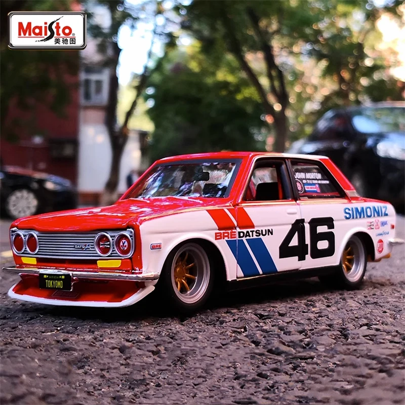 

Maisto 1:24 1971 BRE Datsun 510 Alloy Racing Car Model Diecasts Metal Sports Car Model Simulation Collection Childrens Toy Gifts