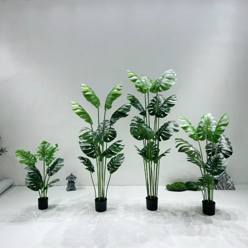 Nordic wind simulation plant fake potted plant large living room floor-to-ceiling bonsai