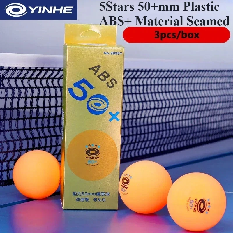 

3 шт./кор. мячи для настольного тенниса YINHE, 5 звезд, 50 + мм, пластик, АБС-пластик, материал, мяч для пинг-понга со швом для тренировок и развлекательного мяча
