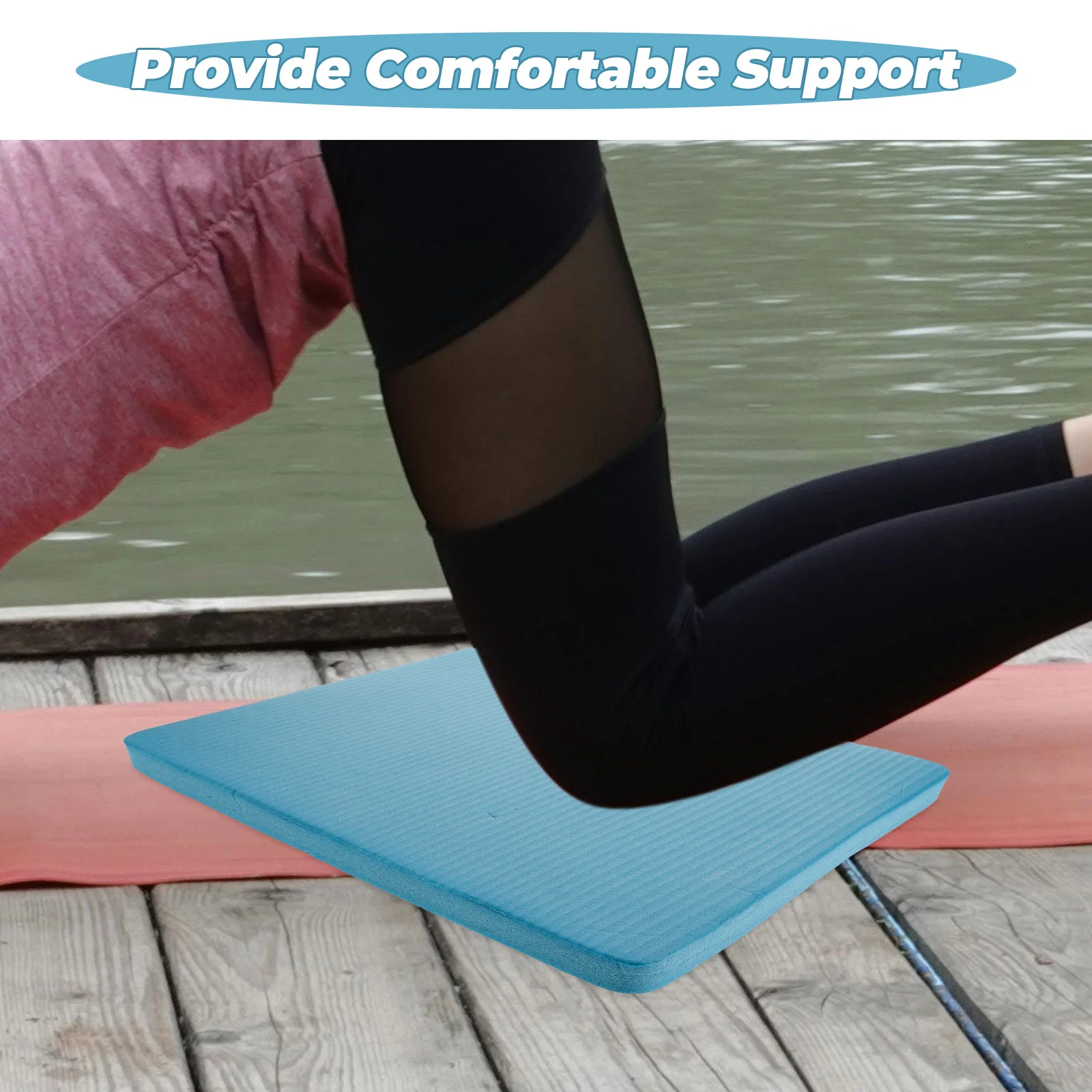 2Pcs Anti-Slip Yoga Kneeling Pad Soft Comfortable Joint Protector for Knees Elbows Sports Gardening Compact Travel-Friendly