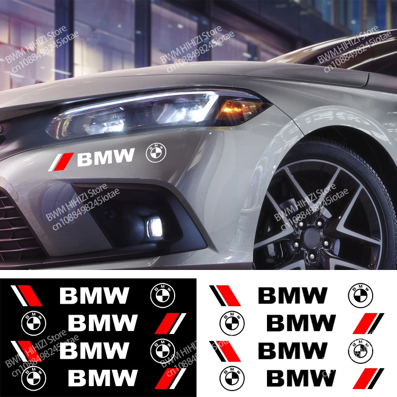 

4pcs Car Logo PVC Side Body Fender Windshield Trunk Bumper Waterproof Decor Sticker For BMW E36 E46 E53 E90 E60 E61 E93 E87
