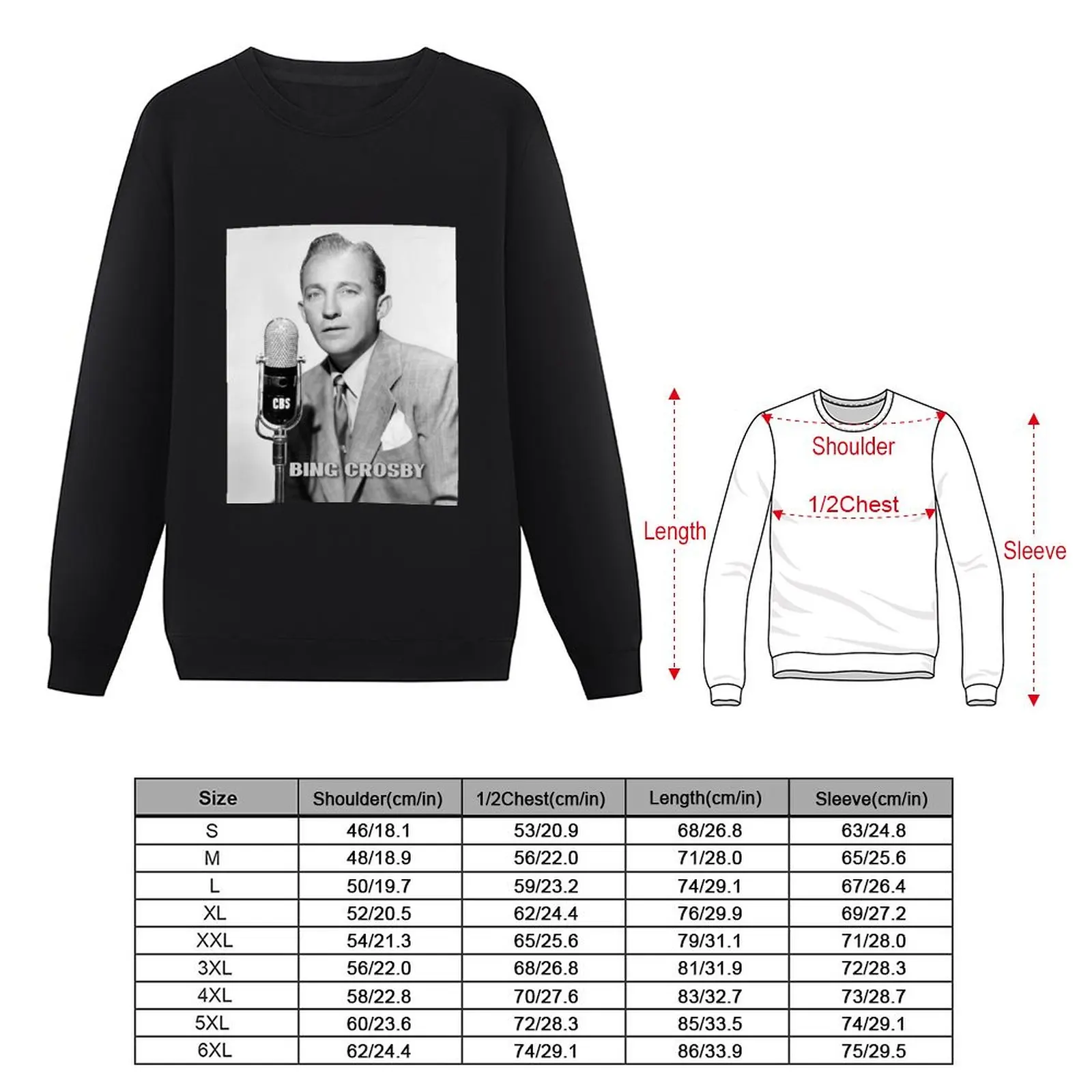 Bing Crosby pulôver com capuz roupas masculinas moletom esportivo homem