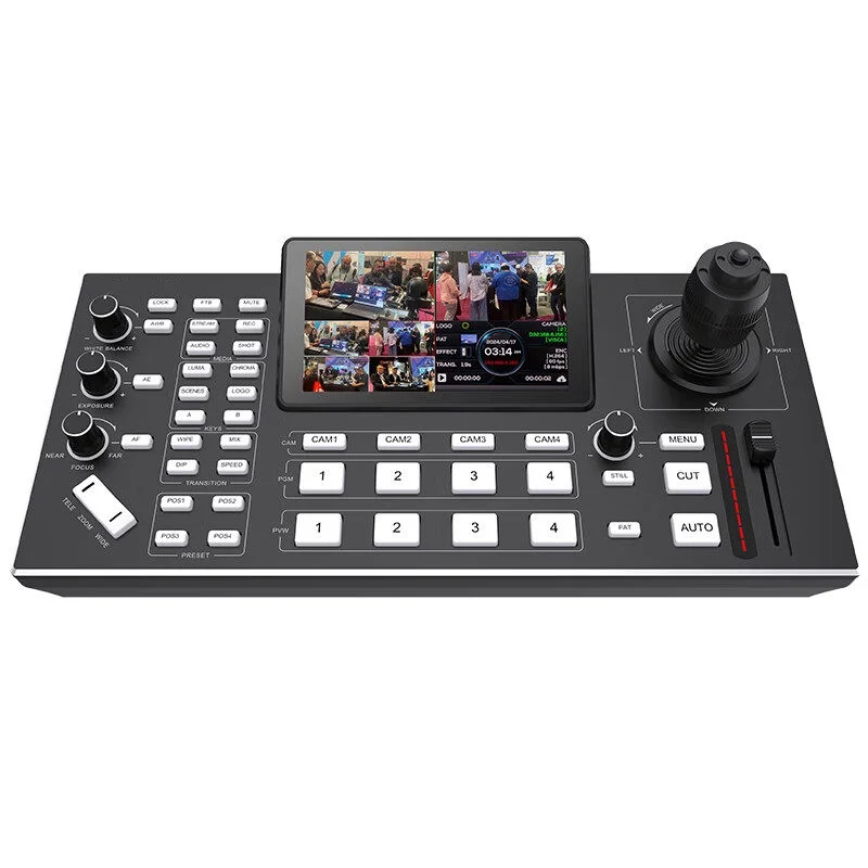 

4-Channel HDMI Director Switching Station HD Video Preview PTZ Camera Controller for Live Streaming