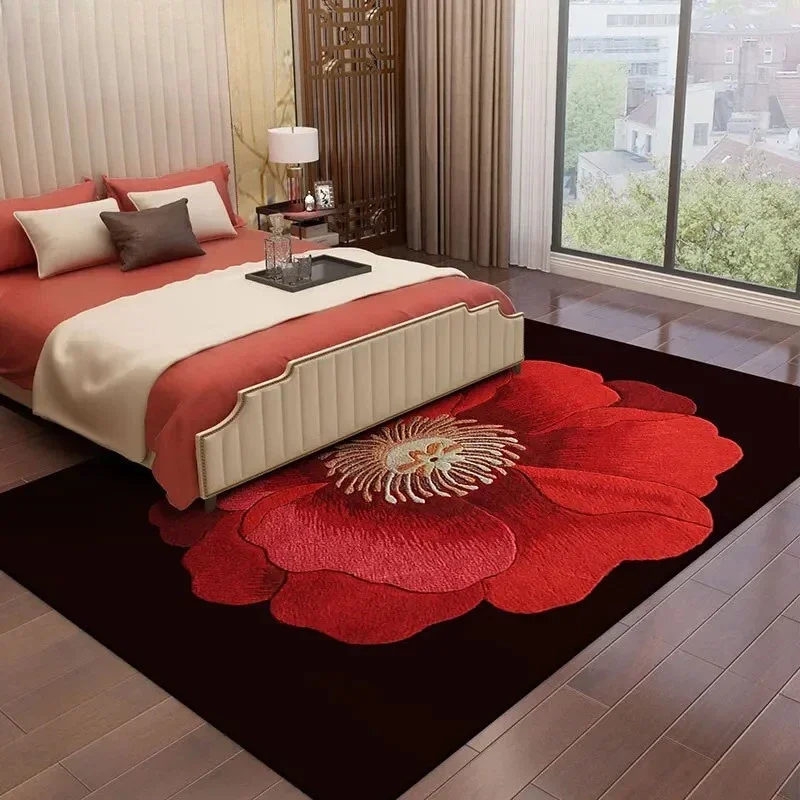 Shuimuyu handmade wool carpet, handmade three-dimensional flower cutting, encryption thickened and environmentally friendly