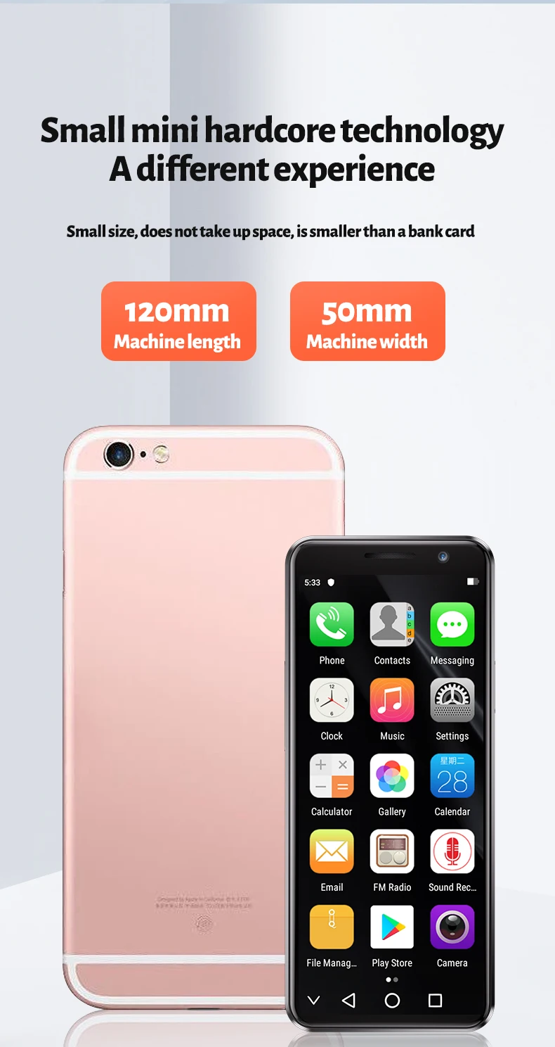 SERVO 16MAX Mini Pocket 4G LTE Smartphone Android 10 4GB+128GB Dual SIM Play Store WiFi OTG Face Unlock 4.0" Small Mobile Phone
