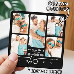 Custom Album Music Fridge Magnets, Custom Photo Fridge Magnet, Valentine's Day Gifts for Wife Husband