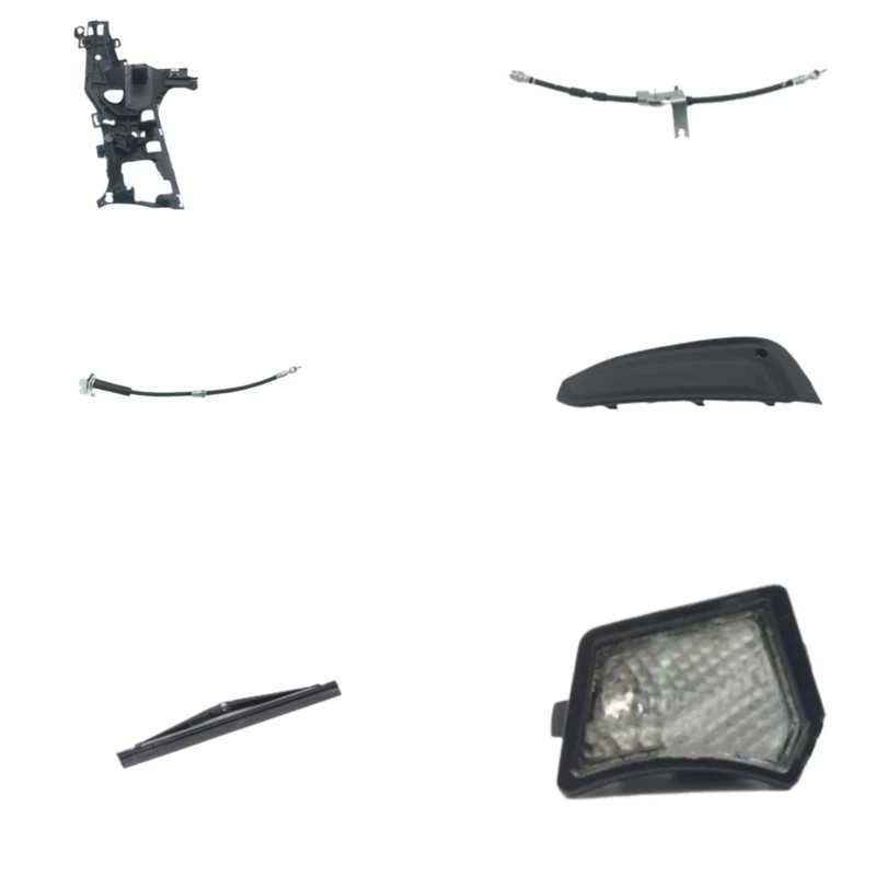 Bracket, left Hose assembly - brake, left Hose assembly - brake, left Cover plate, top left Wiper blade kit Under the base of t