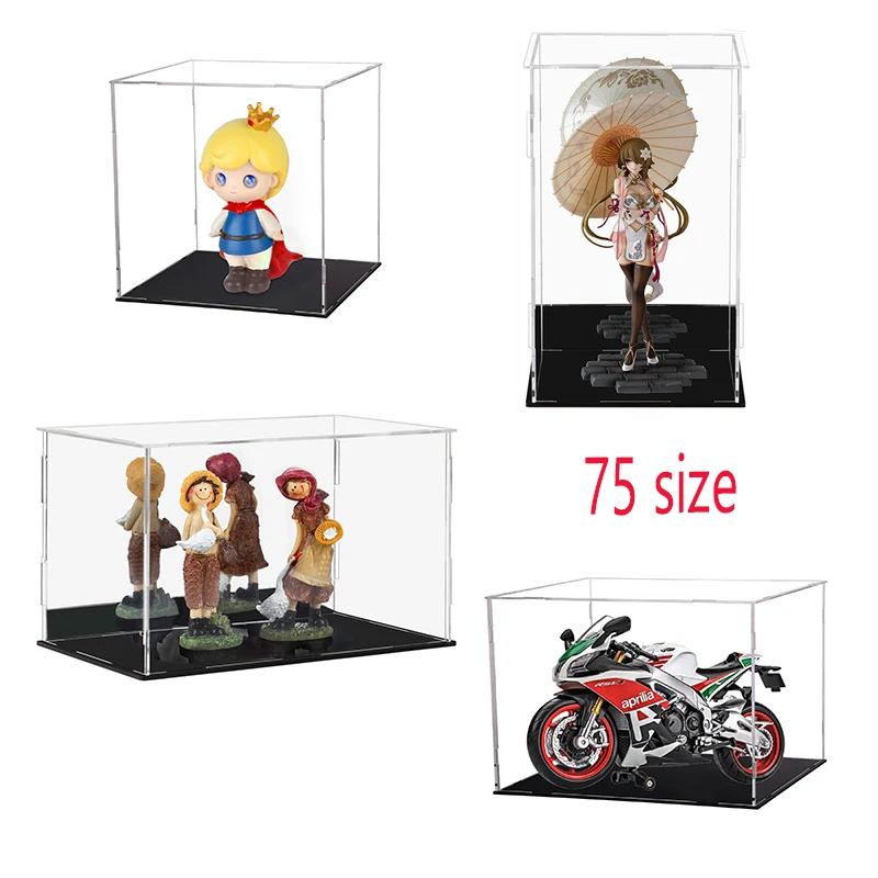 75size Display Case Acrylic for Collectibles Assemble Clear Acrylic Storage Showcase Display Figures Home Organizing Toys Models