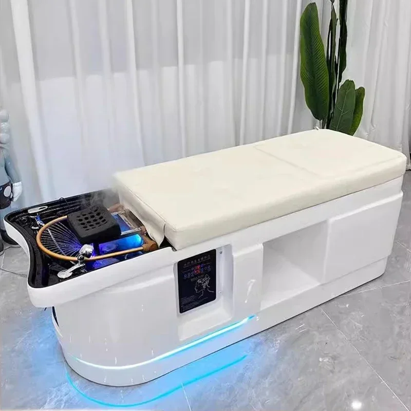 Professional Salon Makeup Beauty Washing Chinese Spa Hair Reclining Cosmetic Men's Shaving Shampoo Mobilier Coiffure Bed Massage