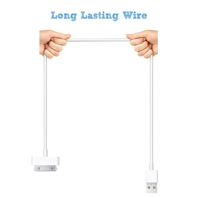 Kabel USB Typ C do 30Pin do ładowania telefonu 3G/3GS, telefonu 4/4S, iPada 1, iPada 2, kabel synchronizacji danych PVC, 1m