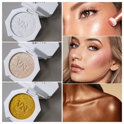 3 Color Highlighter Shimmer Waterproof Long-lasting Champagne Color Highlighter Powder Texture Brightening Facial Contours