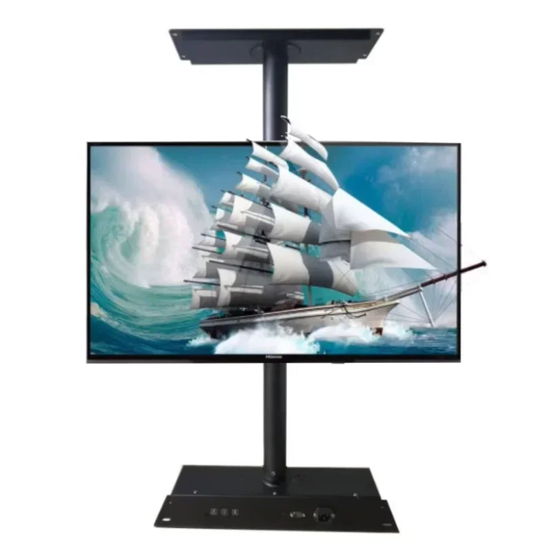 Table cabinet 360 degree motorized Rotation TV LCD screen stand for home office  /Remote control Swivel TV stand TV mount