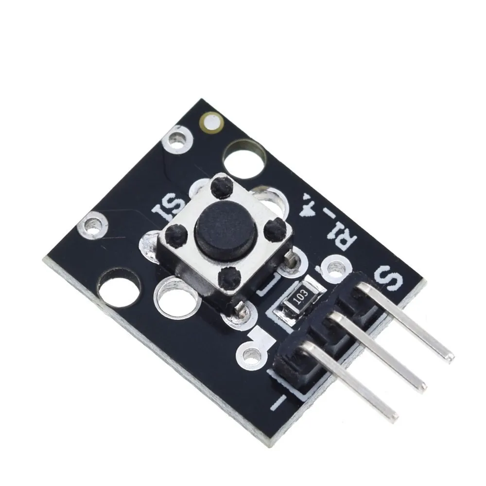 TZT  KY-004 3pin Button Key Switch Sensor Module for Arduino Diy Starter Kit 6*6*5mm 6x6x5mm KY004