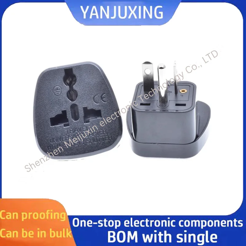 

1pcs/lot SS-21 American standard adapter plug 15A 250V one horizontal and one vertical adapter plug with protective door