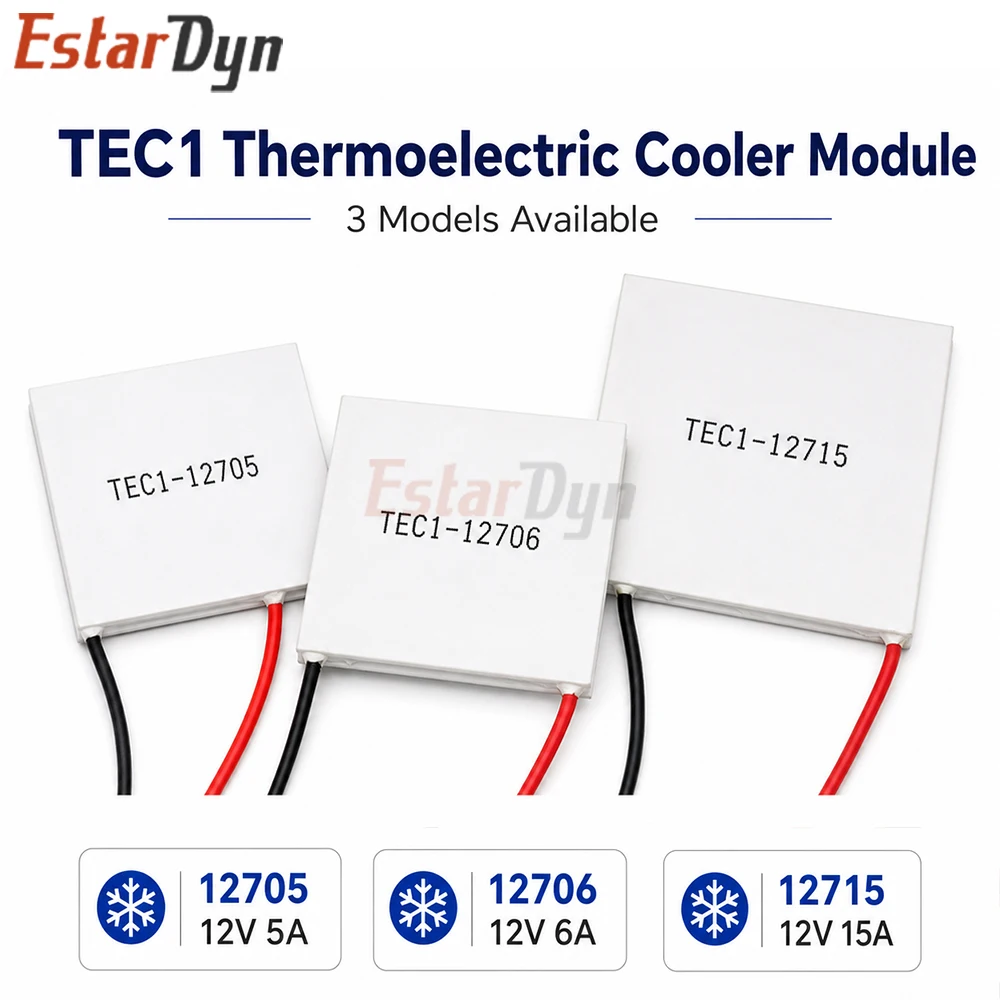 Estardyn TEC1-12706 12715 12705 40x40mm 12V Peltier Thermoelectric Cooler Module Semiconductor Refrigeration