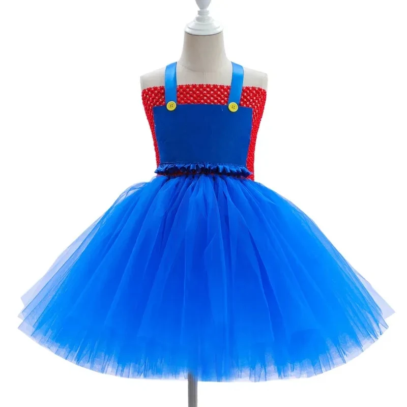 e,4;v'6\k/Marios Luigi Costume Anime Super Brothers Tutu Girls Fancy Dress Up Clothes Kids Halloween Carniv5;g'8.n/3\ view 3