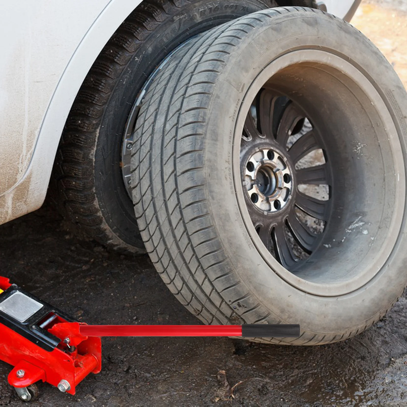 Hydraulischer Wagenhebergriff, Ersatz, 16 Zähne, vertikaler Boden, Auto-Metallzubehör, Stangenhebel, rutschfester Silikongriff, robust, einfach