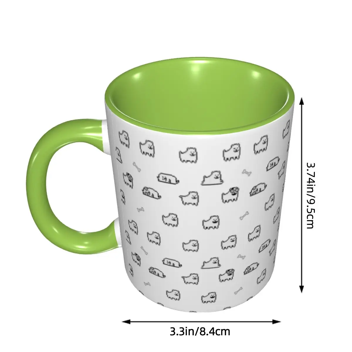 UNDERTALE ANNOYING DOG SEAMLESS PATTERN Mug Funny Ceramic Coffee Cups Tea Mugs Milk Cup Drinkware Gifts for Friends