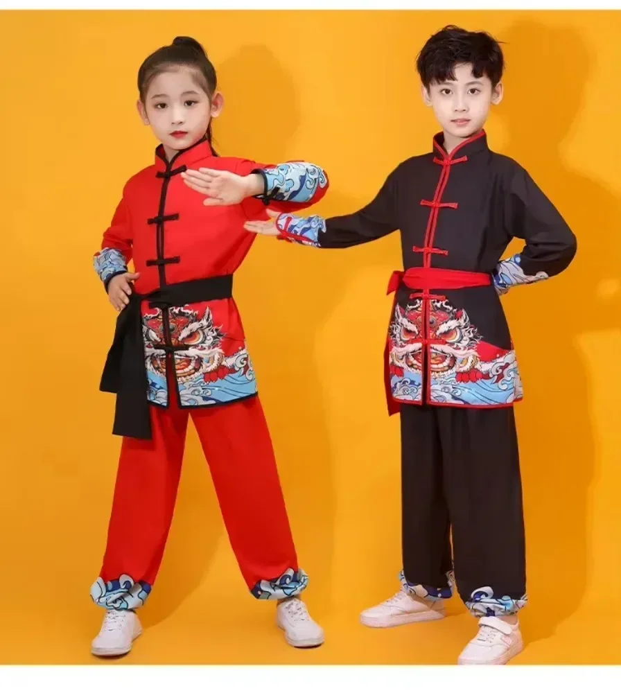 2025 Halloween Uniforme de Kung Fu chino pour hommes et enfants, conjuntos de Wushu d'anterie, conjunto de chapelle Tai pour