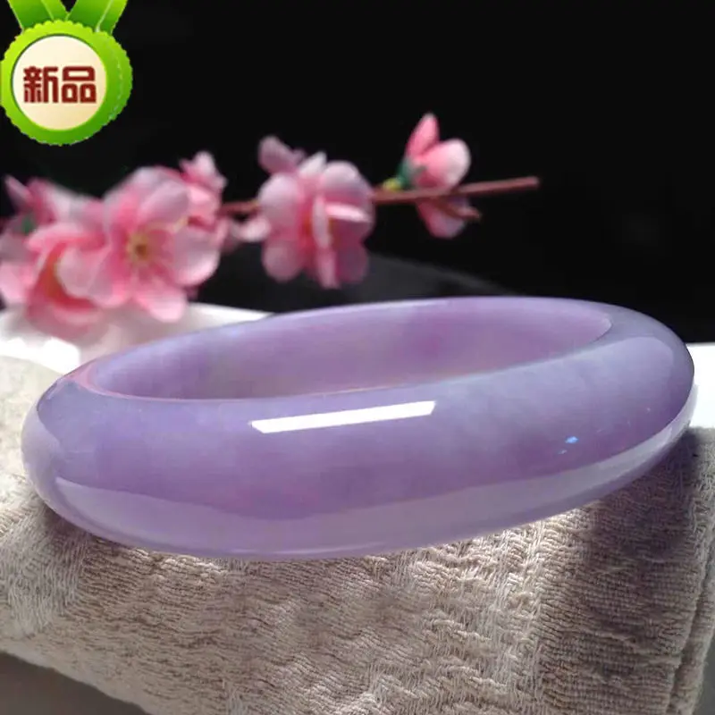 Violet jadeite , purple , Burmese bracelet, handmade artistic vintage jade