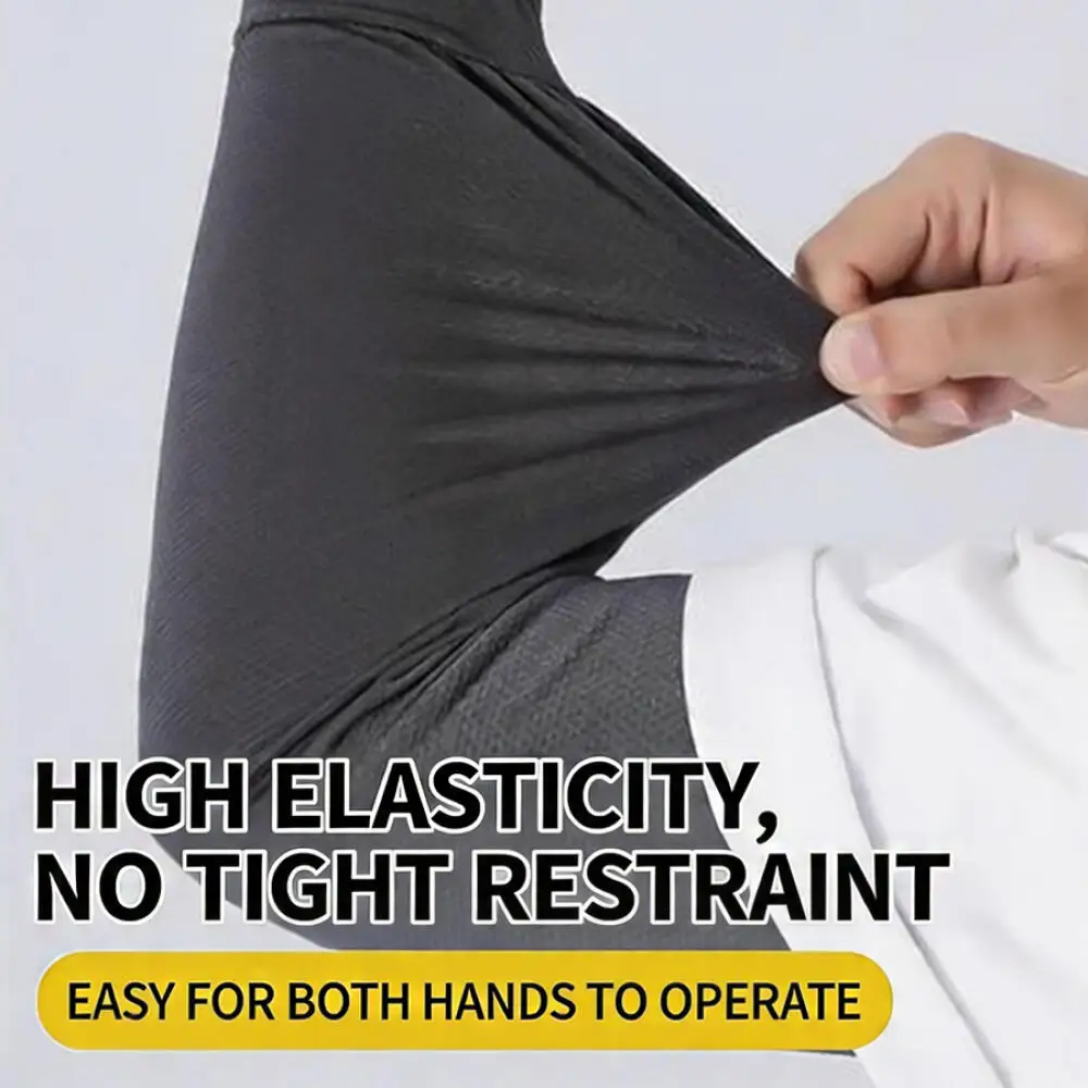 Men's Embroidered Ice Silk Arm Sleeves for Summer  Loose, Cool & Breathable, High Elasticity Sports Sleeves