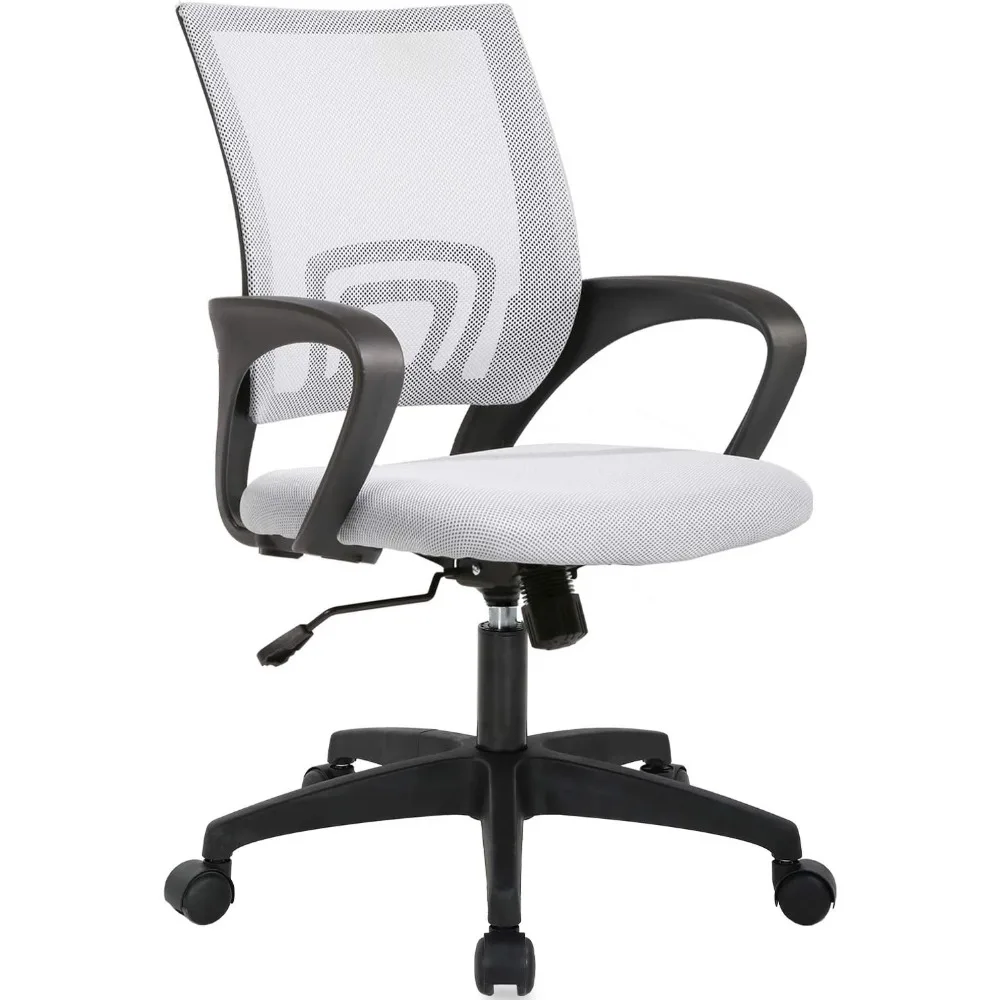 Silla de oficina en casa, silla de escritorio ergonómica, silla de ordenador de malla con soporte Lumbar, reposabrazos ejecutivo giratorio ajustable, 2024