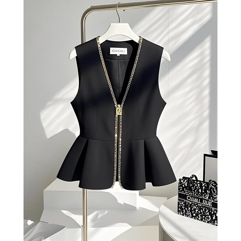 

Fashion Suit Vest Women New 2025 Loose Spring Autumn Korean Sleeveless Casual Blazer Waistcoat Coats Female Tops Jacket Outerwea