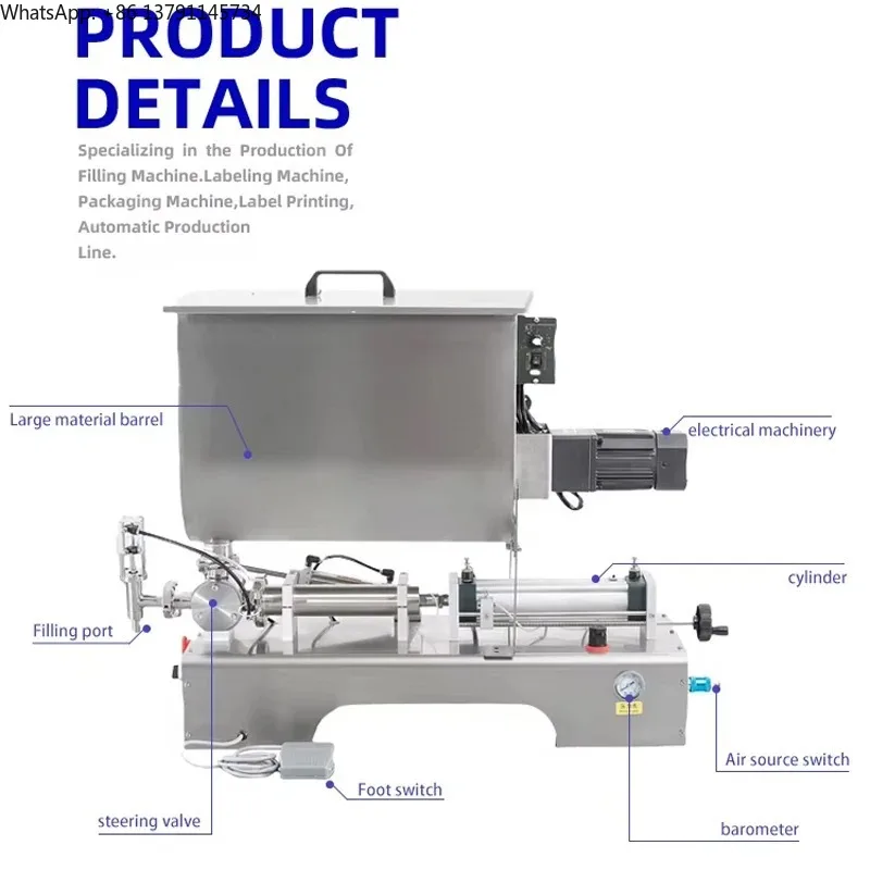 Including Tariffs Industrial Condiment Filler Machine for Ketchup with Adjustable Volume and Customizable Settings