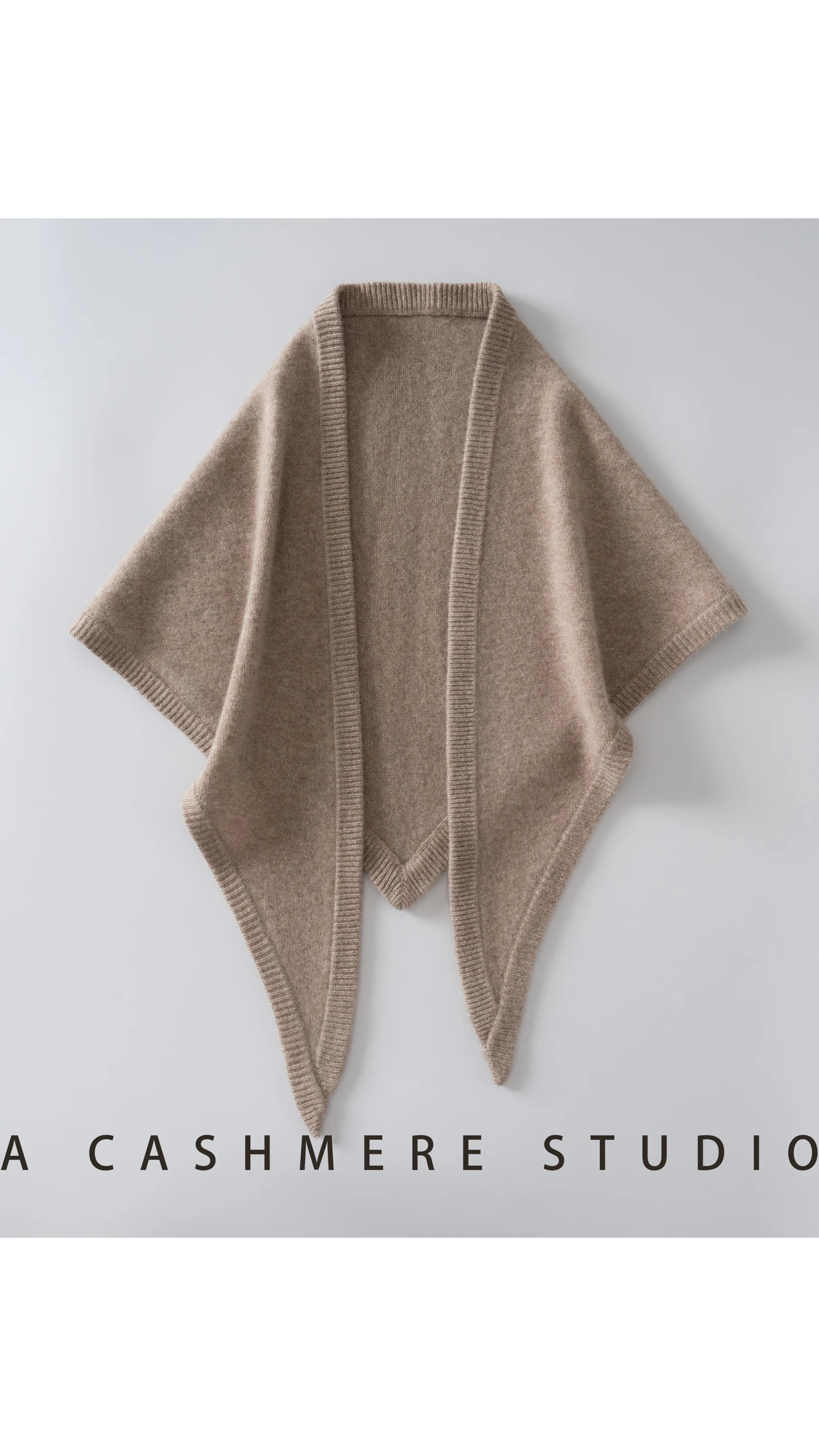 Fashionable Versatile Knitted Cashmere Scarf Shawl Triangle Overlap Slanted Edge Multi-Functional Scarf Neck Warmer for Women