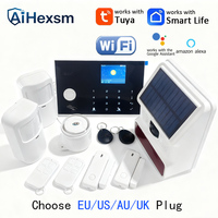 Wifi GSM Alarm System Home Wireless Outdoor Solar Siren Security PIR Burglar Alarm Kit Smart Life Tuya App Control Suit Alexa